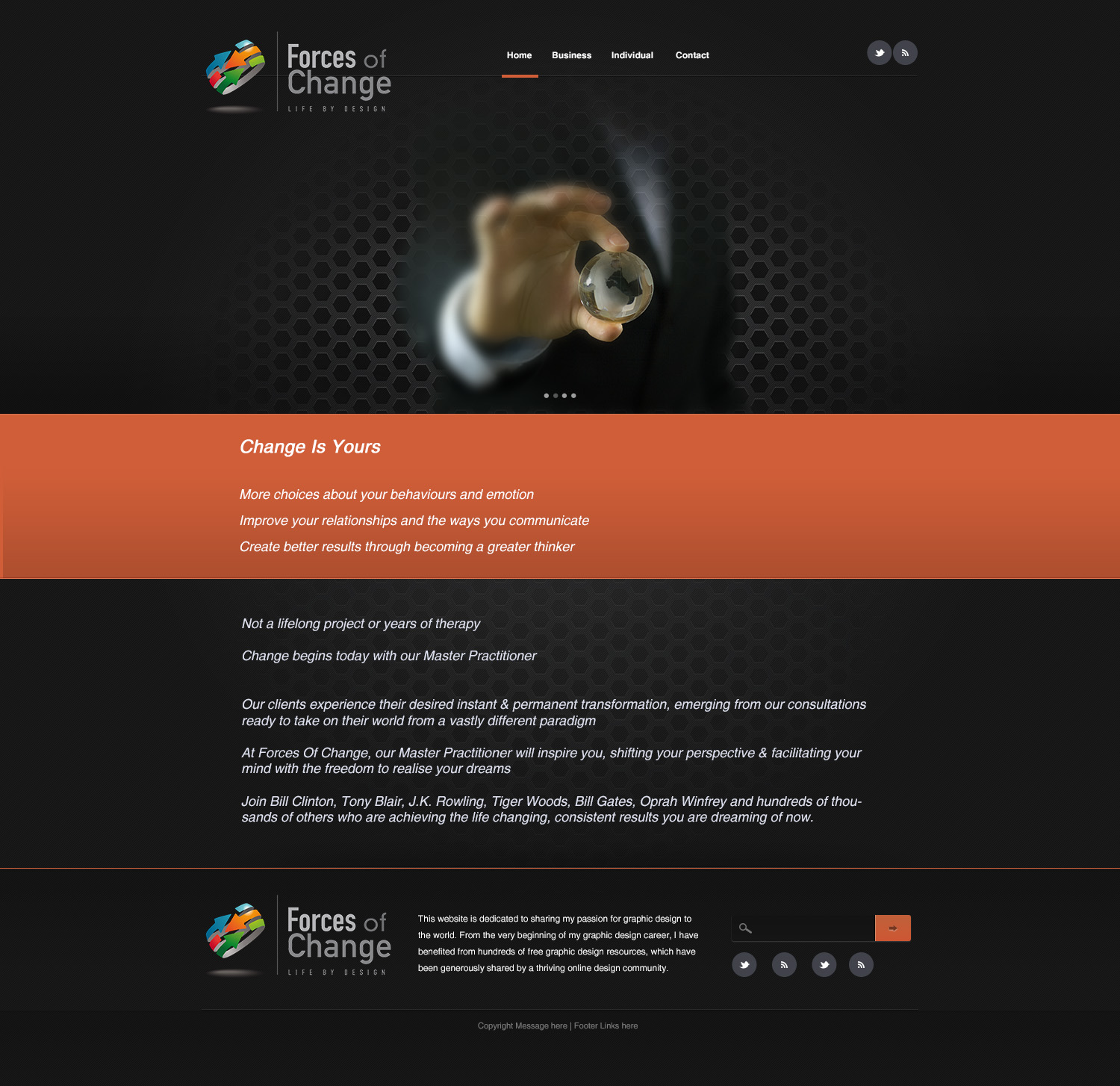 Web Design by denuj for Forces Of Change | Design #2766986
