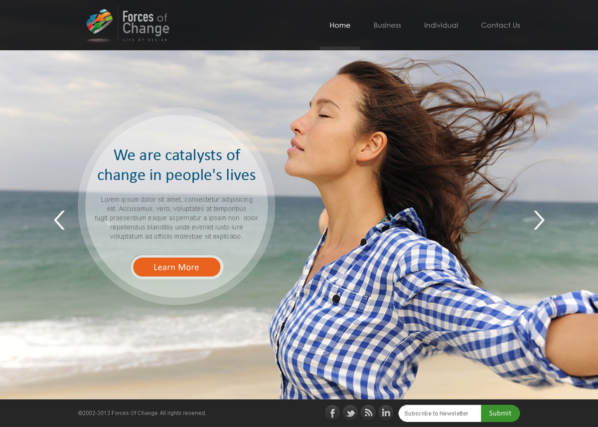 Web Design by Desire Design Solutions for Forces Of Change | Design #2787332