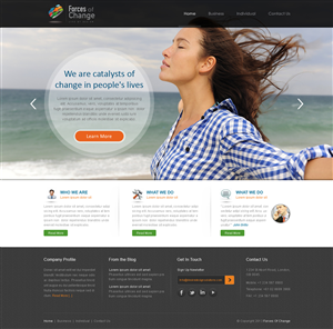 Web Design by Desire Design Solutions for Forces Of Change | Design: #2787343