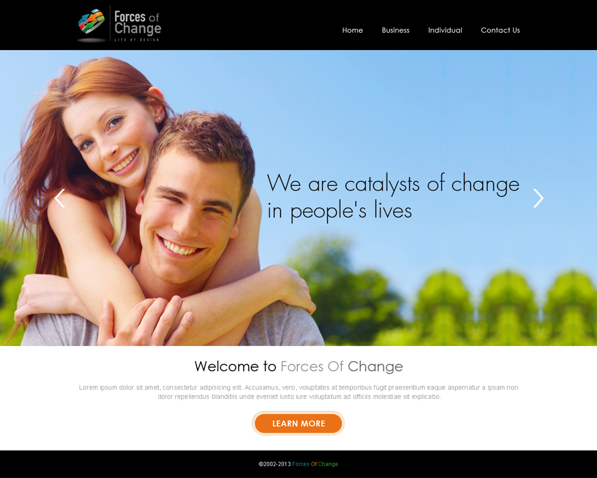 Web Design by Desire Design Solutions for Forces Of Change | Design #2796775