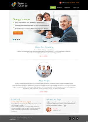Web Design by pb for Forces Of Change | Design: #2770287