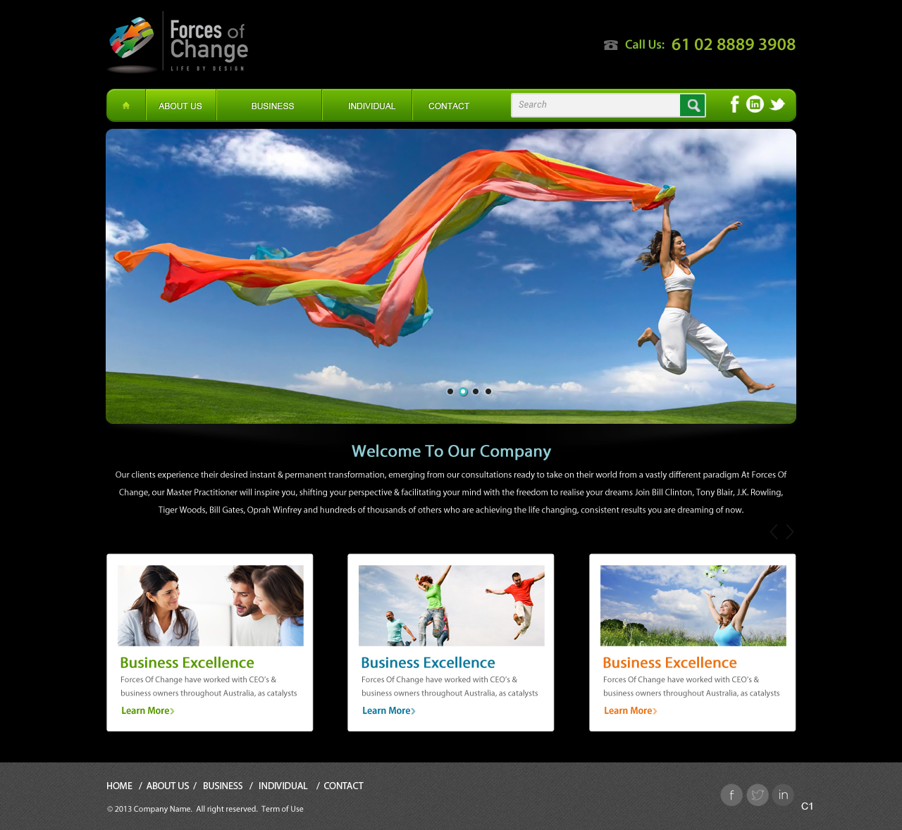Web Design by pb for Forces Of Change | Design #2770288