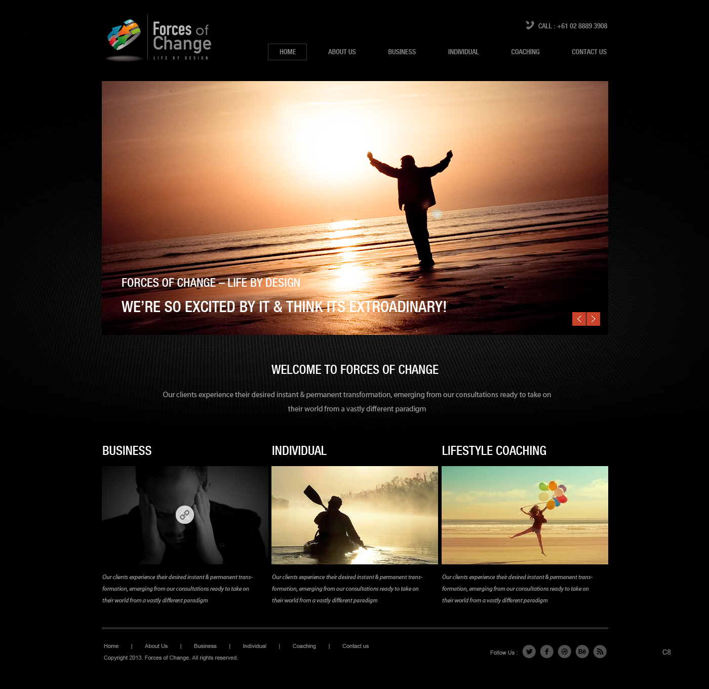 Web Design by pb for Forces Of Change | Design #2770299