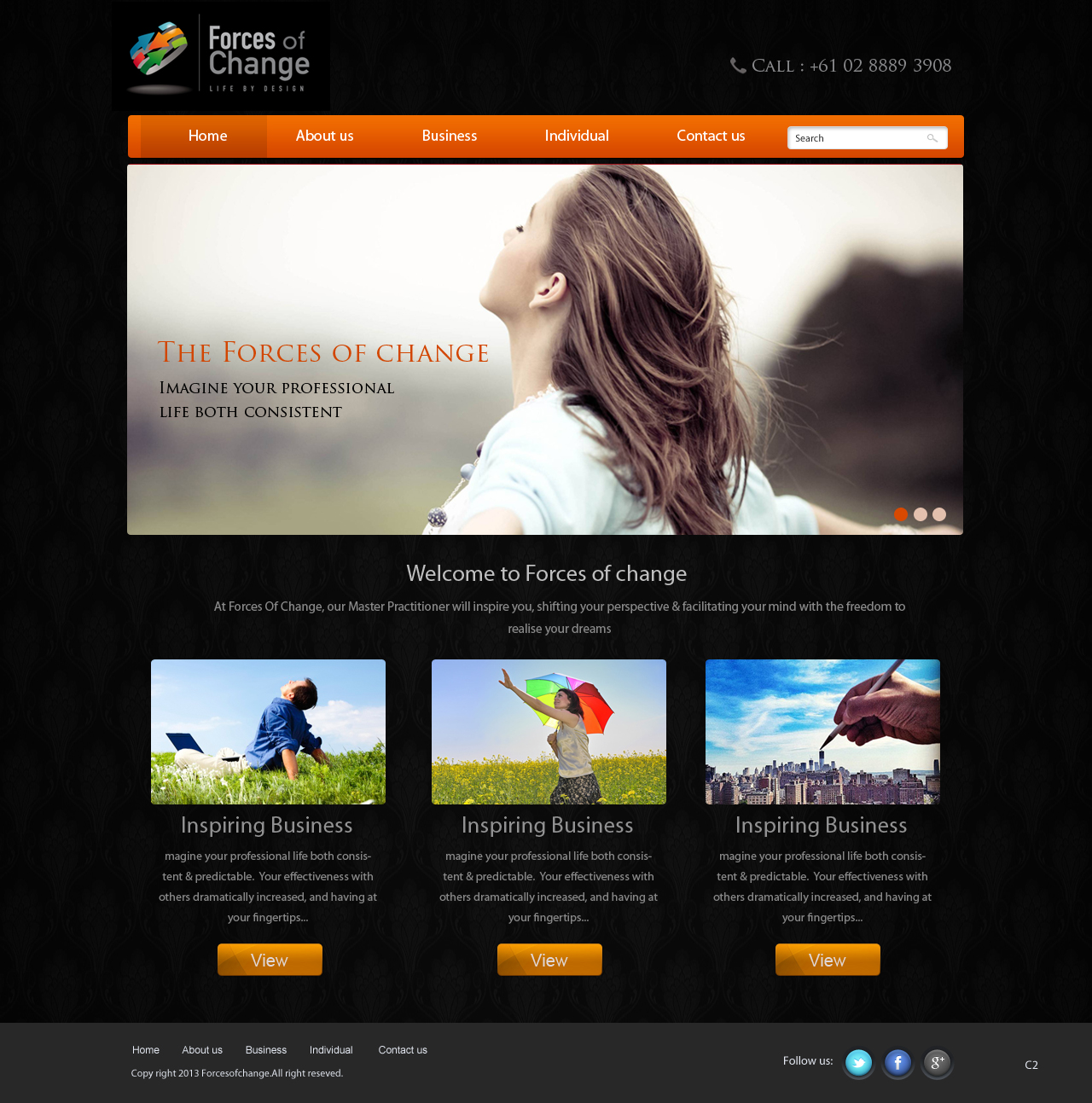 Web Design by pb for Forces Of Change | Design #2770313