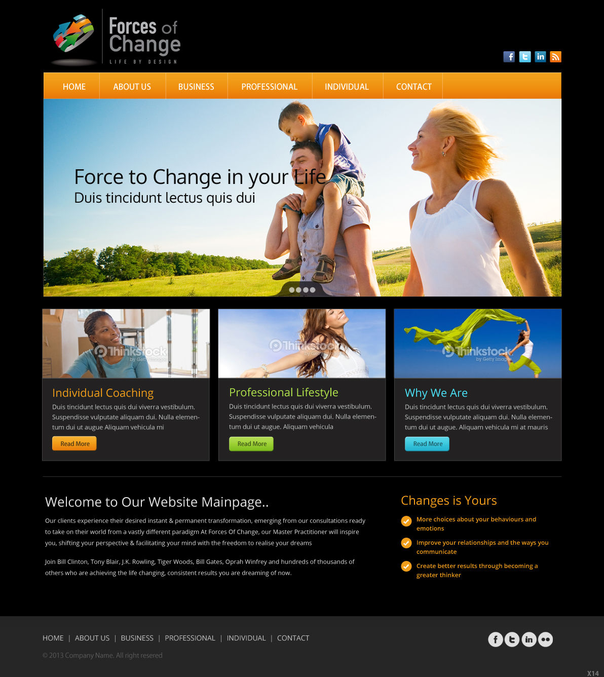 Web Design by pb for Forces Of Change | Design #2770327
