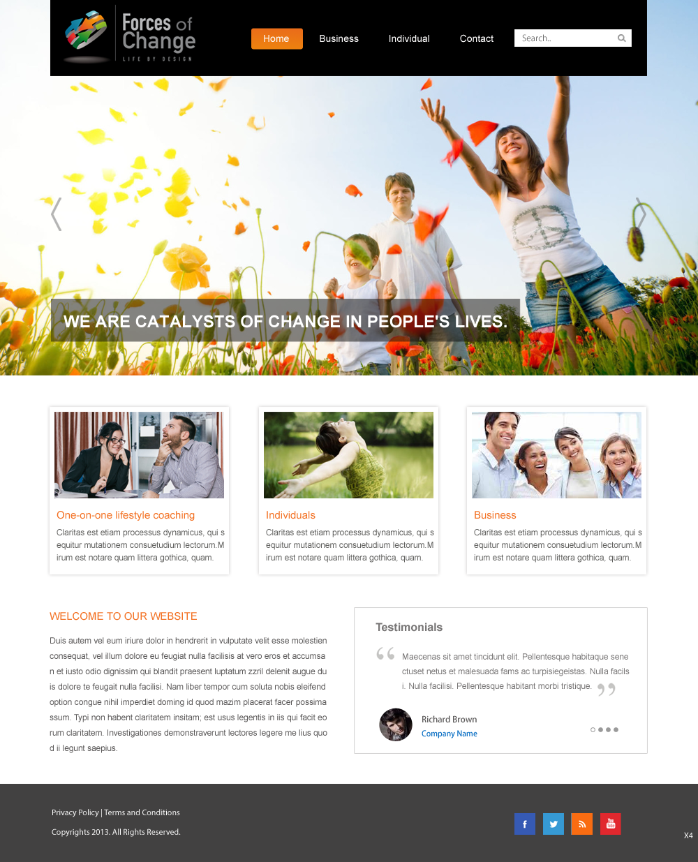 Web Design by pb for Forces Of Change | Design #2775612