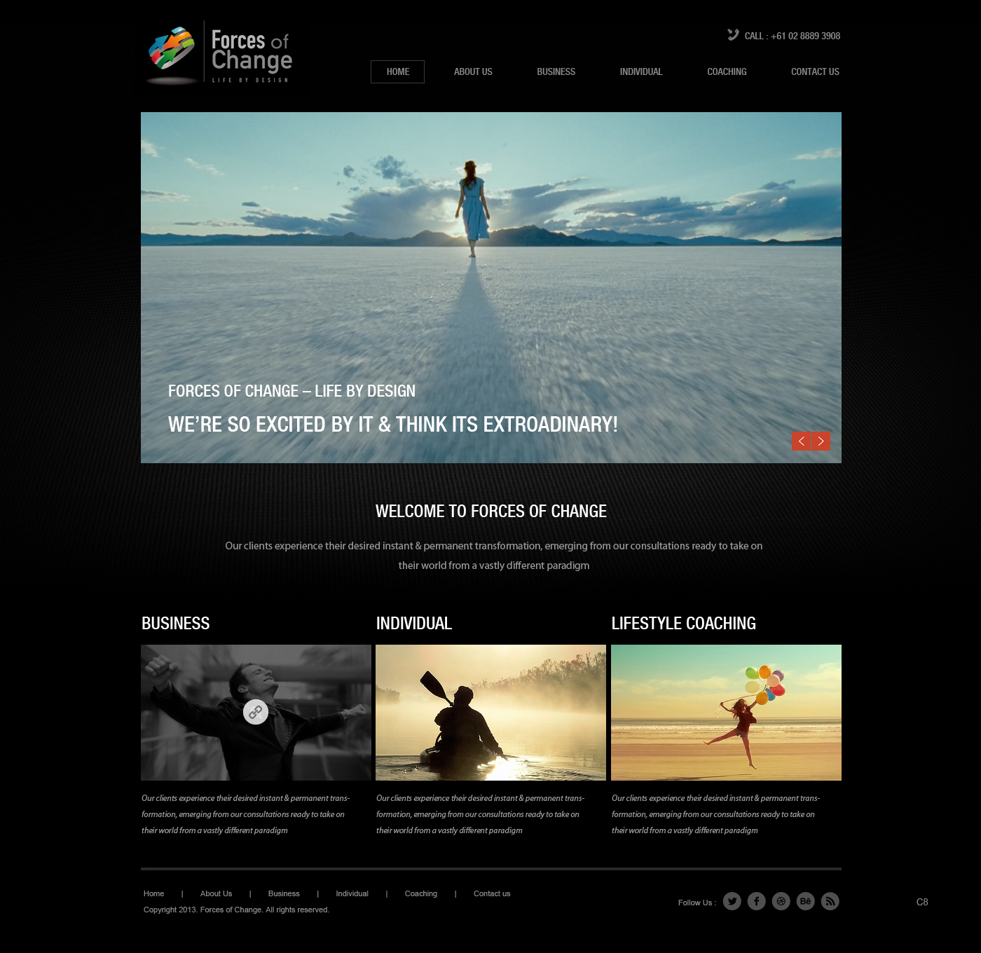 Web Design by pb for Forces Of Change | Design #2790194