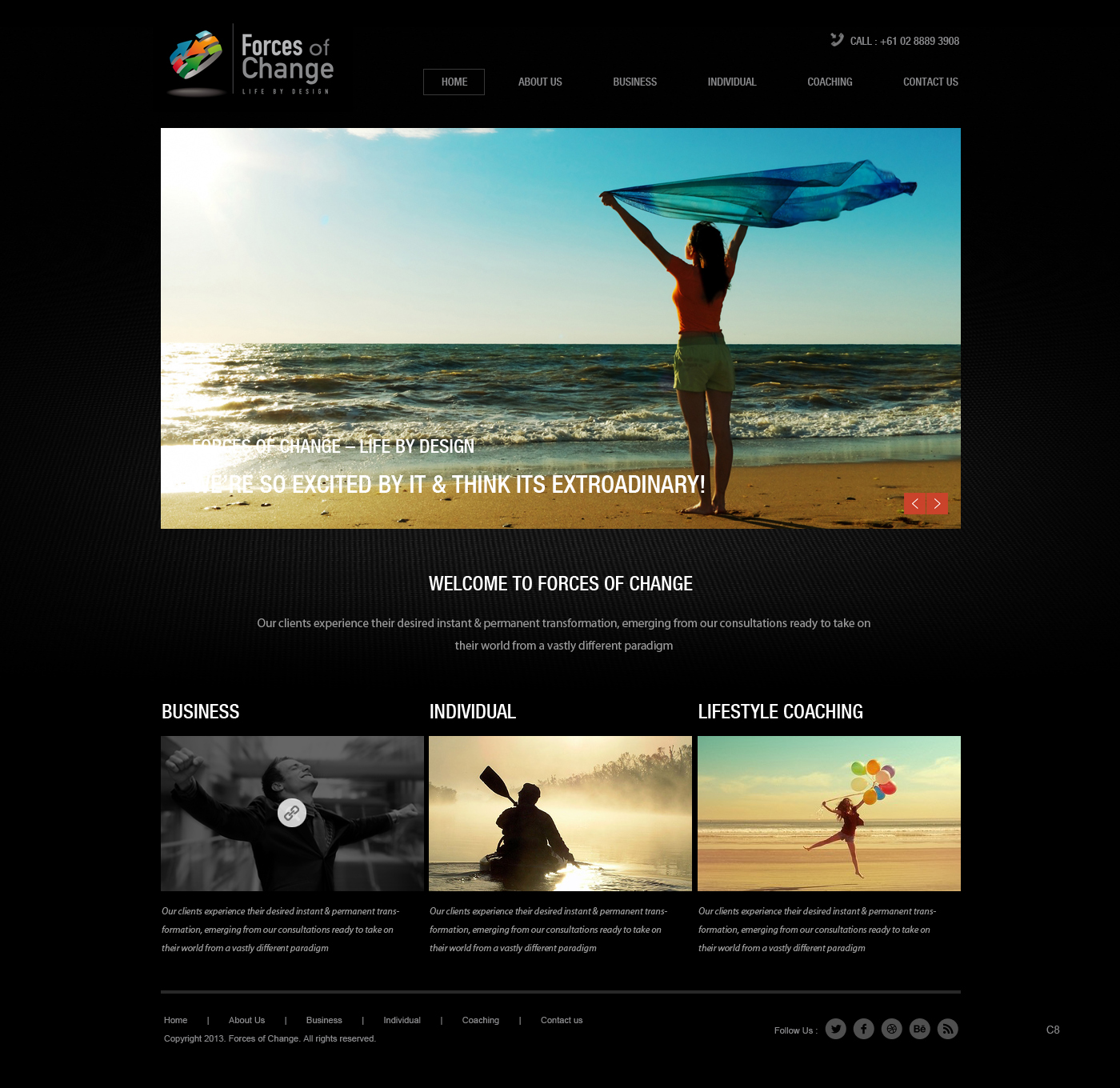 Web Design by pb for Forces Of Change | Design #2790196
