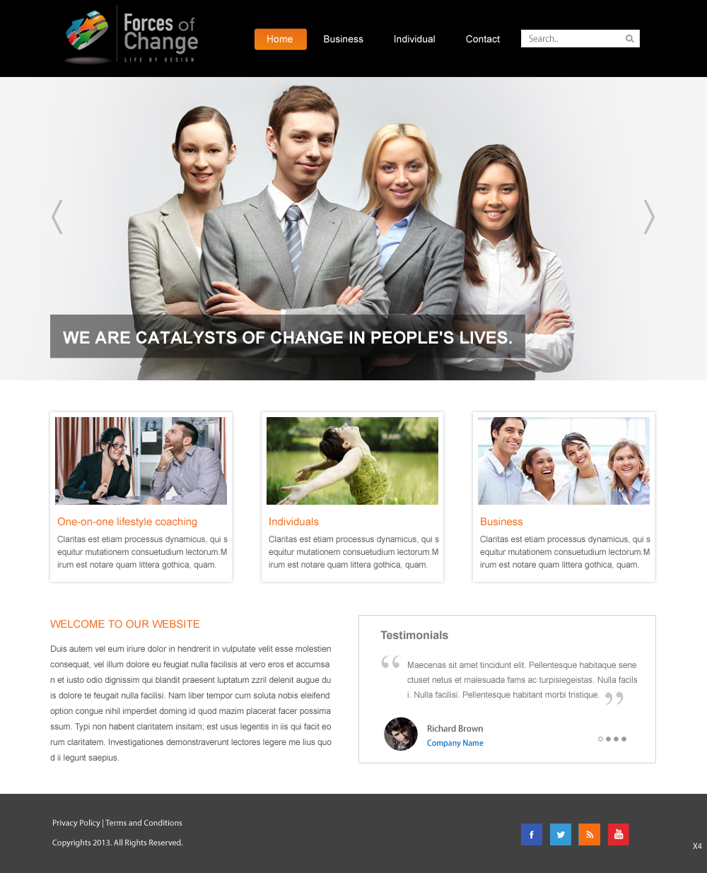 Web Design by pb for Forces Of Change | Design #2790197