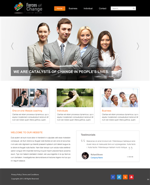 Web Design by pb for Forces Of Change | Design: #2790197