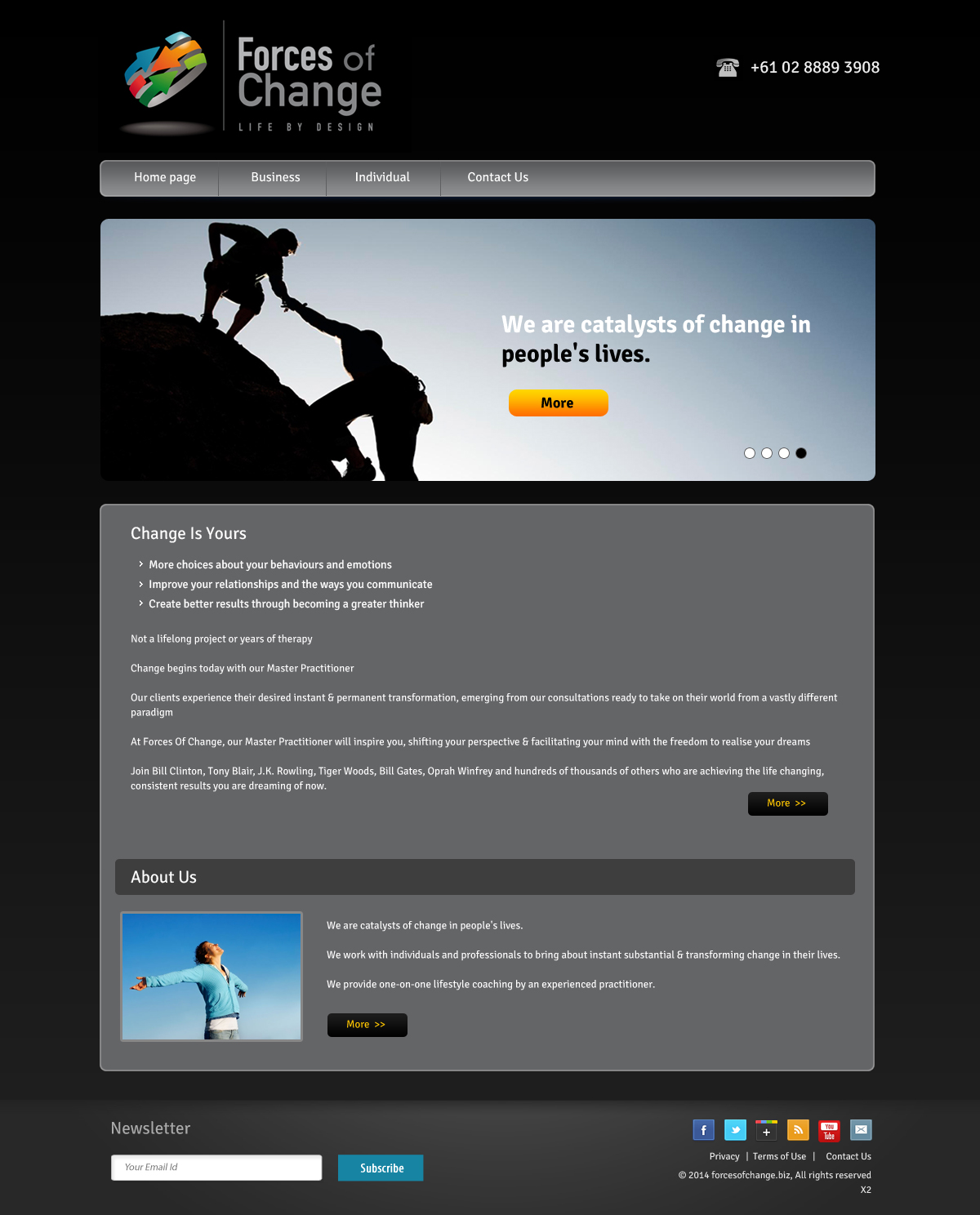 Web Design by pb for Forces Of Change | Design #2790198