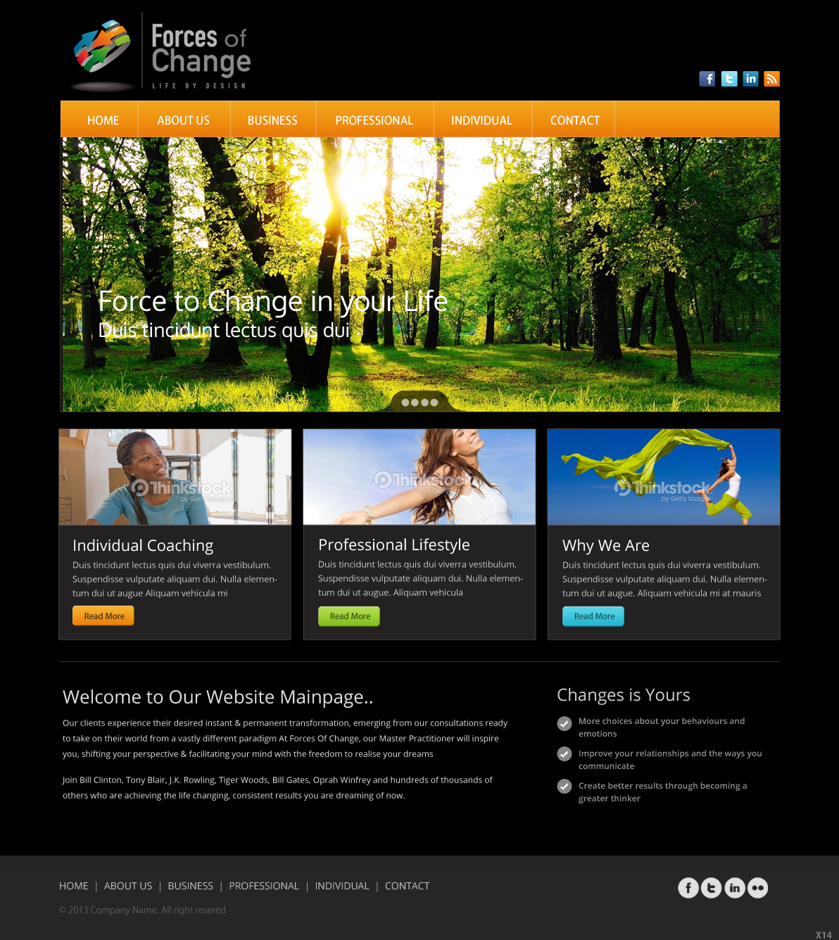 Web Design by pb for Forces Of Change | Design #2790199