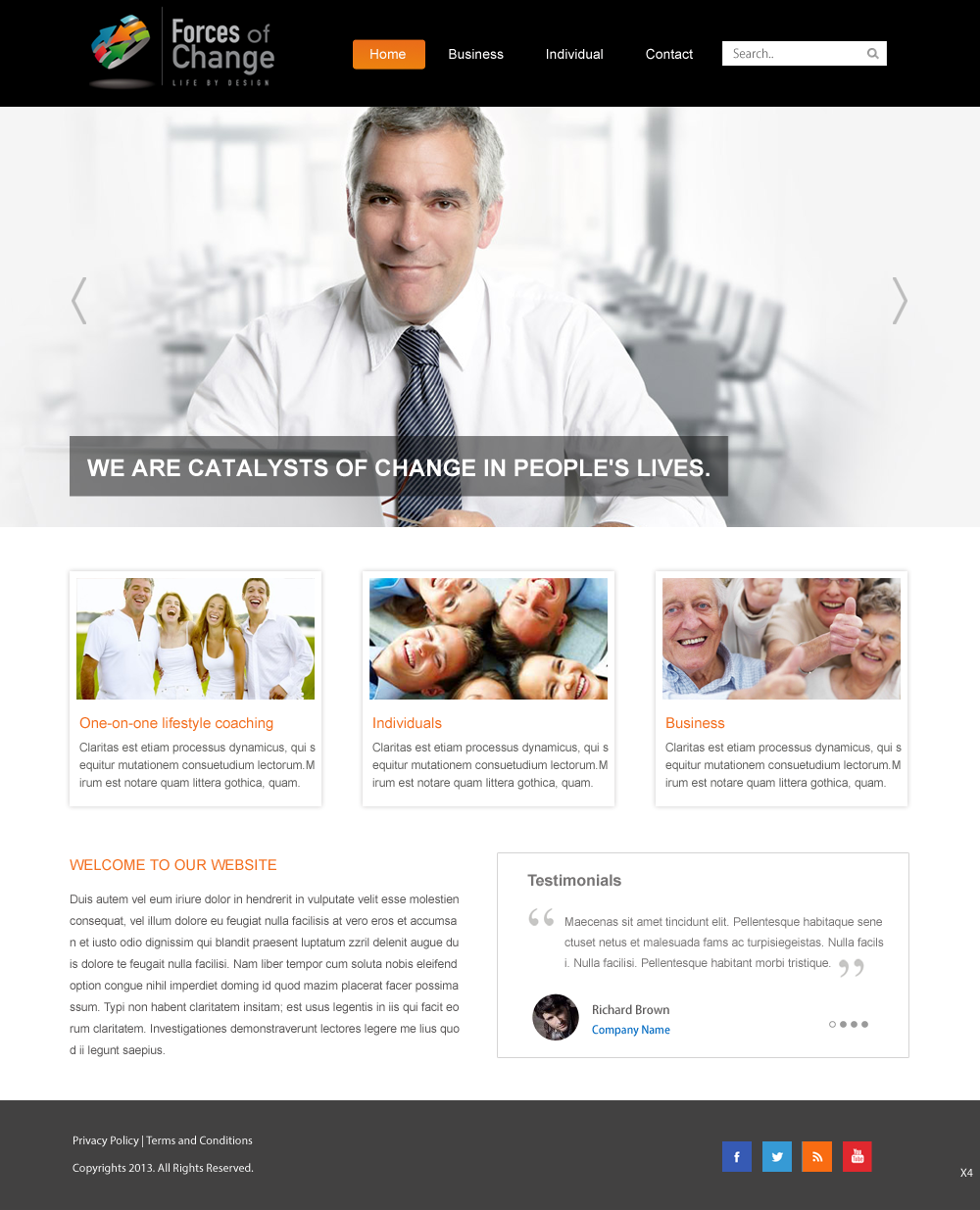 Web Design by pb for Forces Of Change | Design #2810872