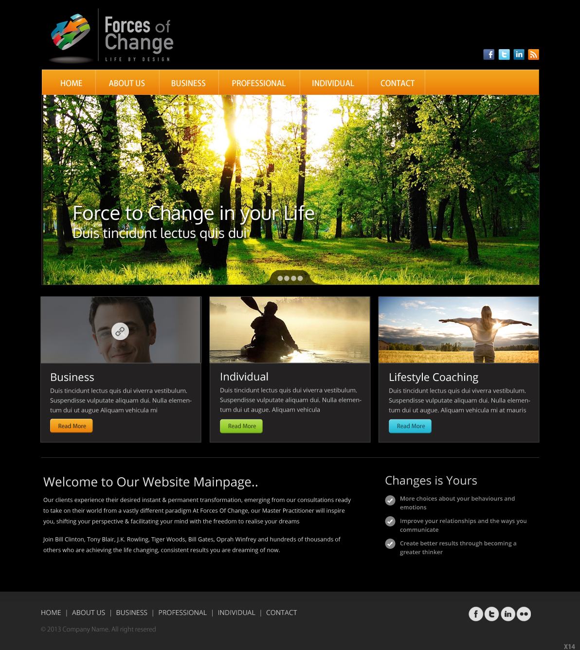 Web Design by pb for Forces Of Change | Design: #2833413
