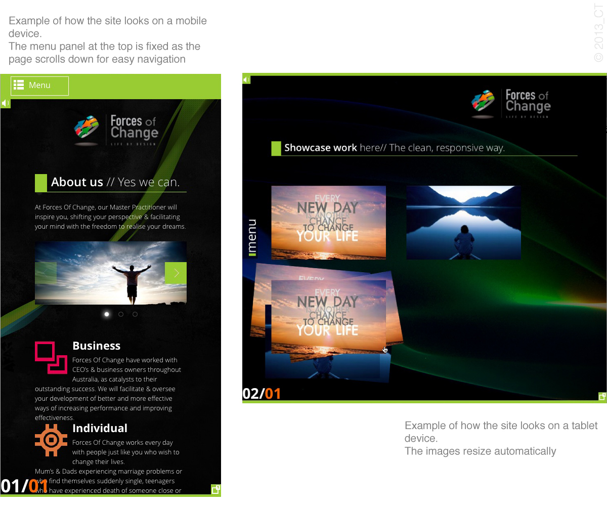Web Design by conrad design for Forces Of Change | Design #2787607