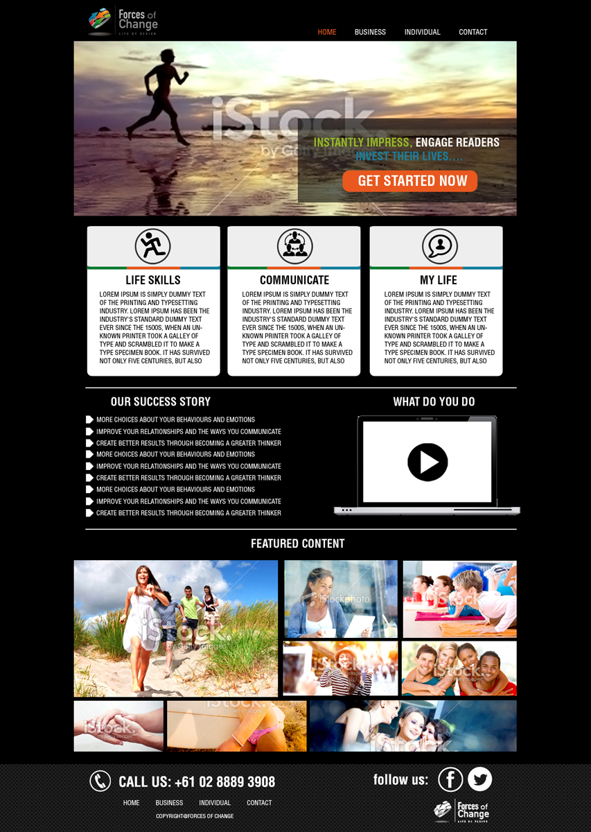 Web Design by Bright Star for Forces Of Change | Design #2771054