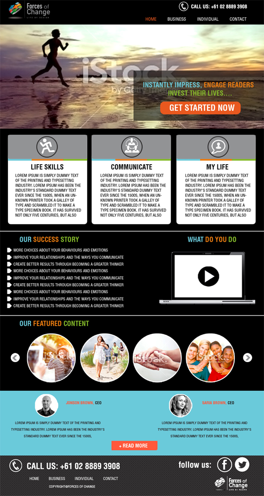 Web Design by Bright Star for Forces Of Change | Design #2790783