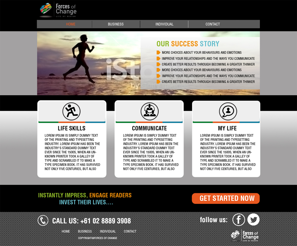 Web Design by Bright Star for Forces Of Change | Design #2801958