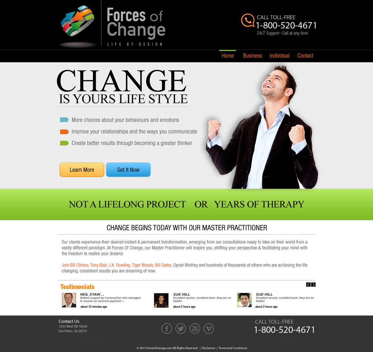 Web Design by sathiyamurthy for Forces Of Change | Design #2806213