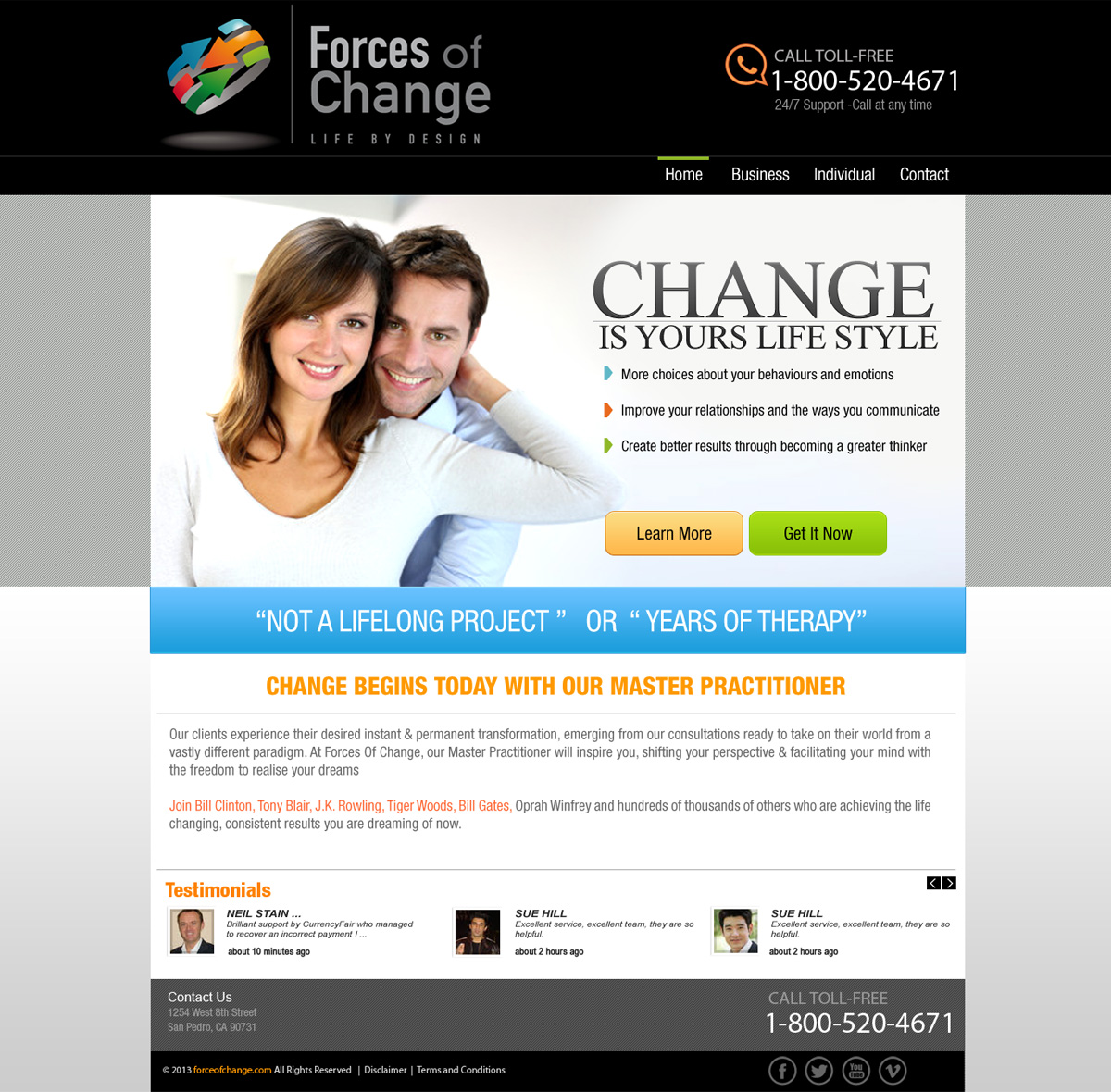 Web Design by sathiyamurthy for Forces Of Change | Design #2807942