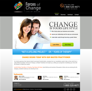 Web Design by sathiyamurthy for Forces Of Change | Design: #2807942