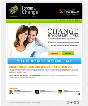Web Design by sathiyamurthy for Forces Of Change | Design: #2808300