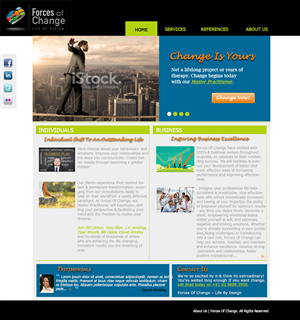 Web Design by elfreez for Forces Of Change | Design #2808673