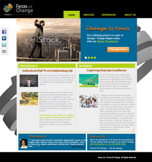 Web Design by elfreez for Forces Of Change | Design: #2808704