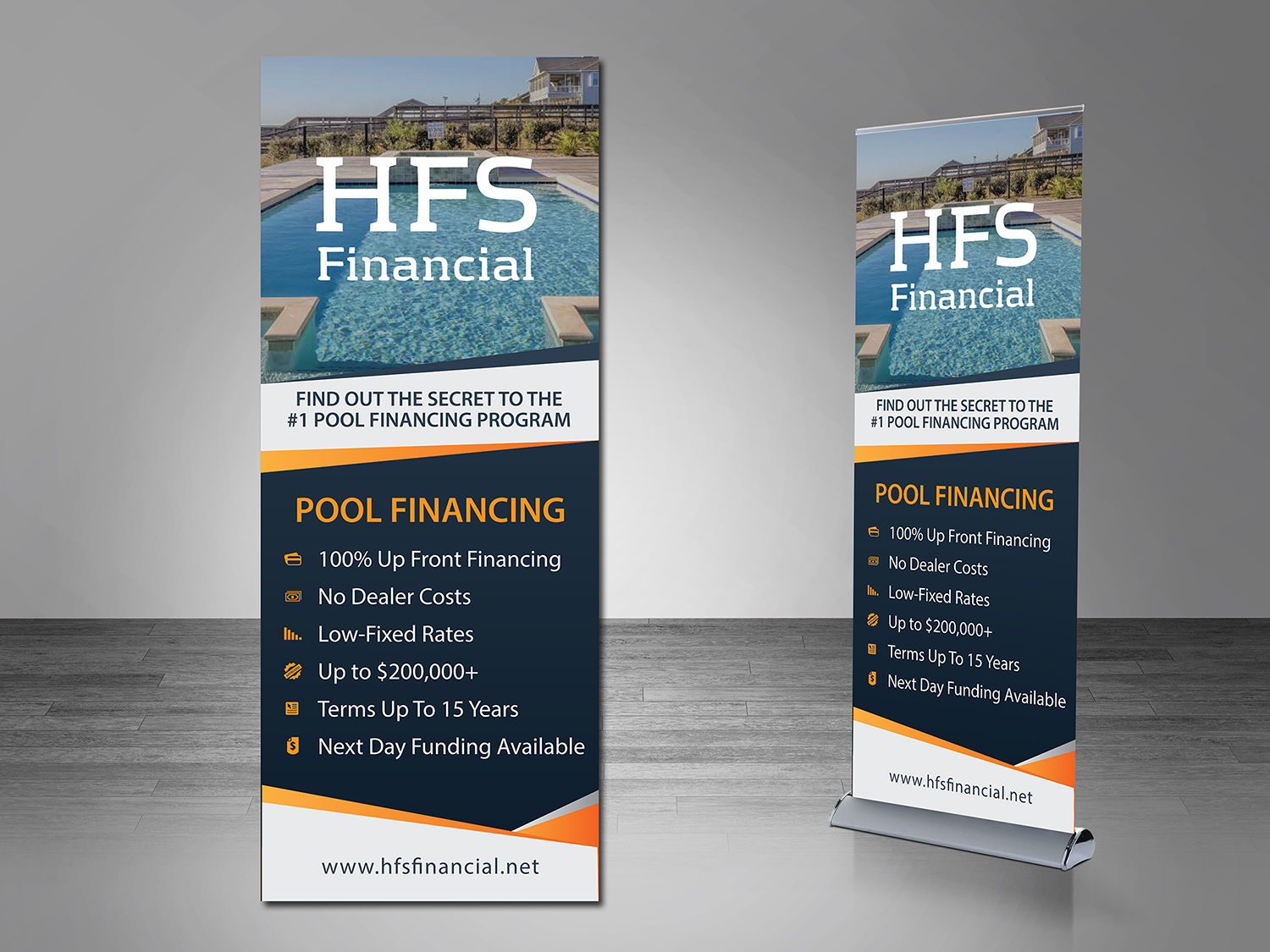 Diseño de Stand de Feria por alex989 para HFS Financial | Diseño #17918194