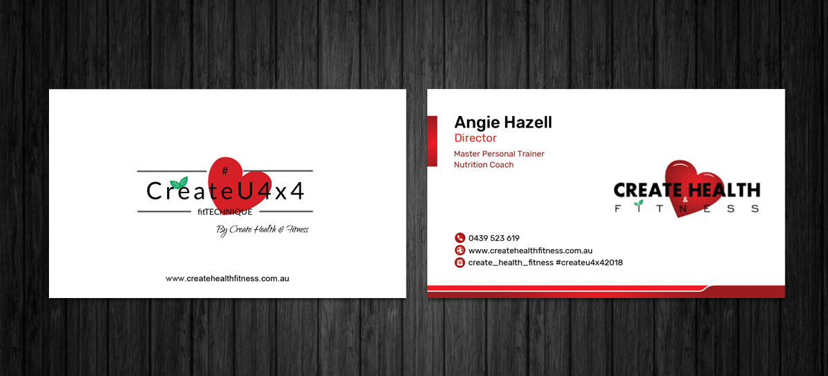 Diseño de Tarjeta de Presentación por Sandaruwan para Create Health & Fitness | Diseño #17912769