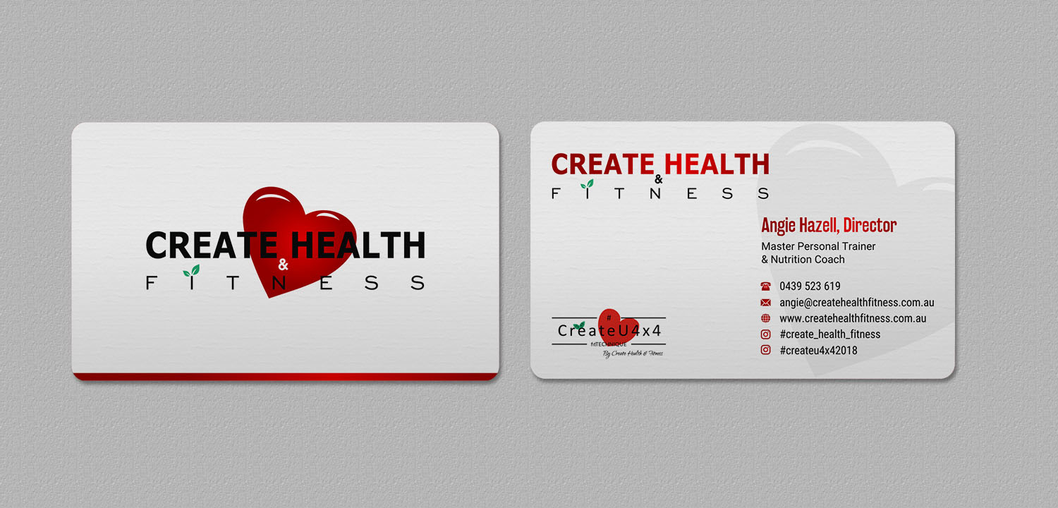 Business Card Design by INDIAN_Ashok for Create Health & Fitness | Design #17912630