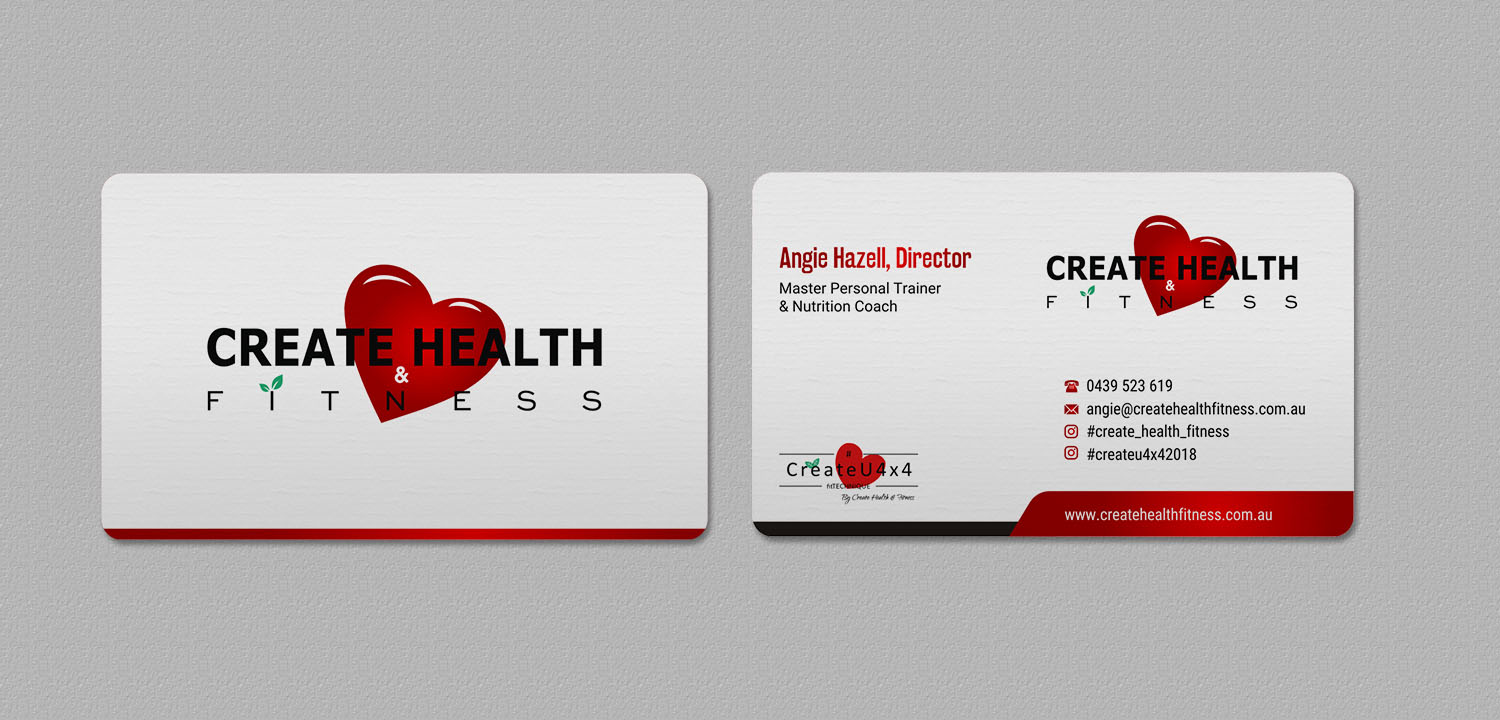 Business Card Design by INDIAN_Ashok for Create Health & Fitness | Design #17912631