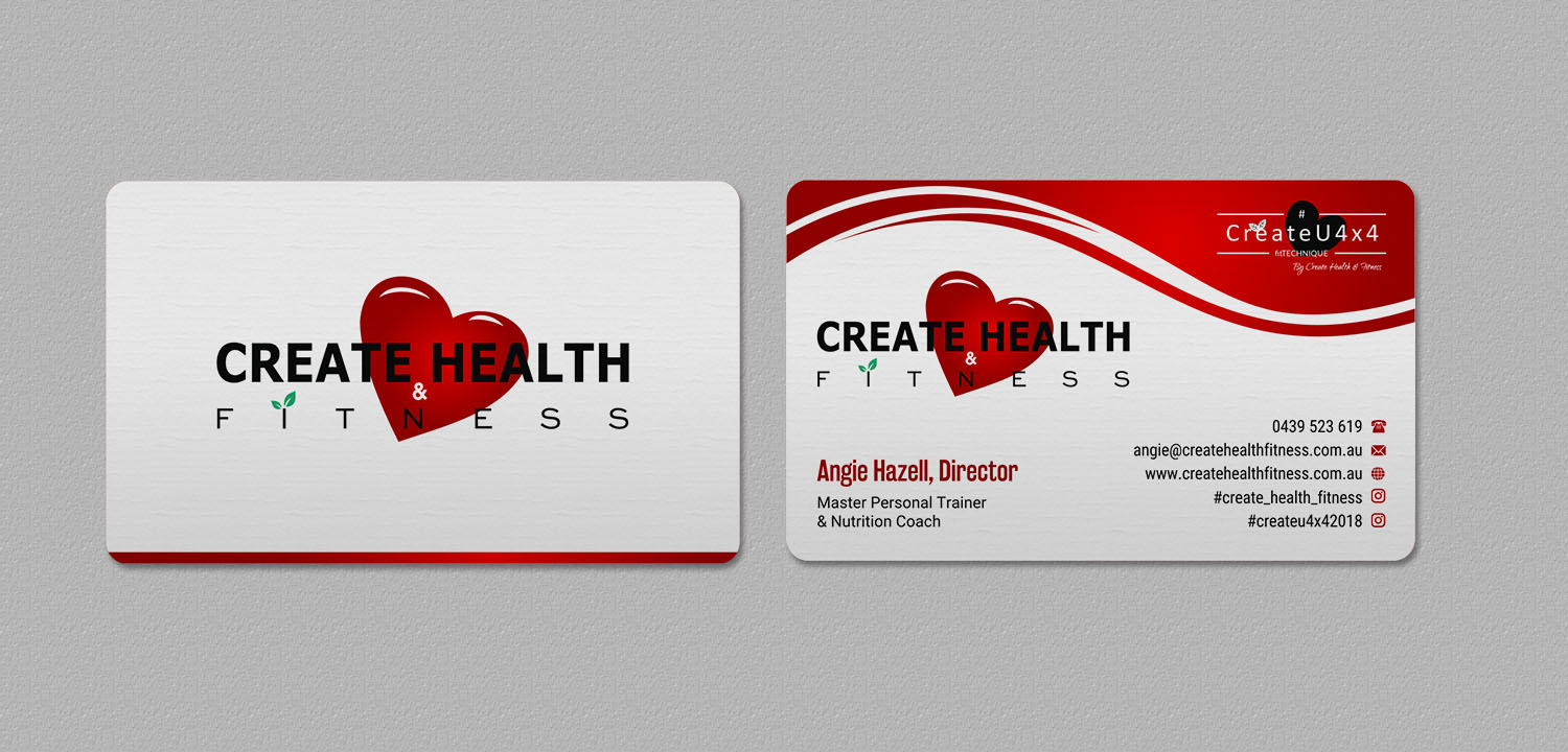 Business Card Design by INDIAN_Ashok for Create Health & Fitness | Design #17912632