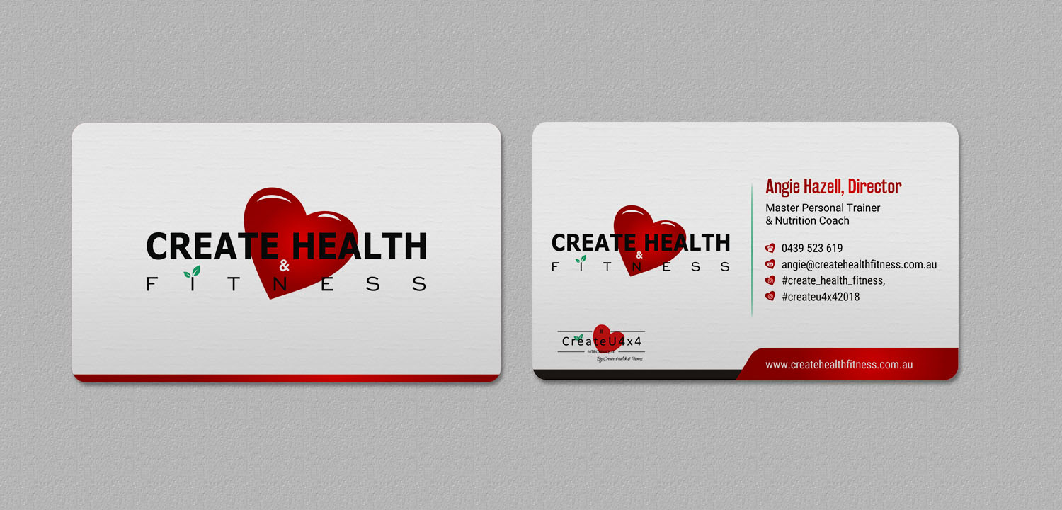 Business Card Design by INDIAN_Ashok for Create Health & Fitness | Design #17912639