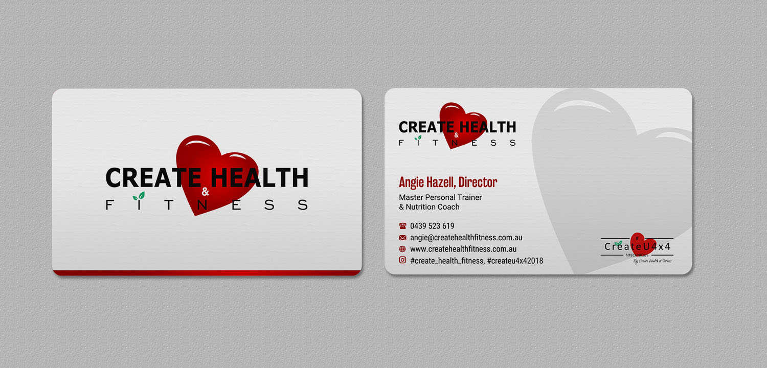 Business Card Design by INDIAN_Ashok for Create Health & Fitness | Design #17912642