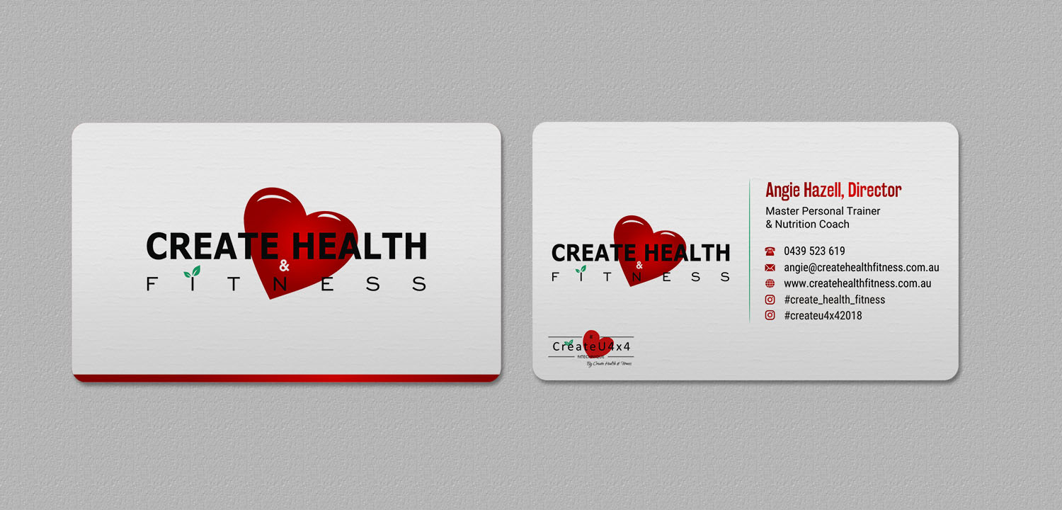 Design de Carte de Visite par INDIAN_Ashok pour Create Health & Fitness | Design #17912643