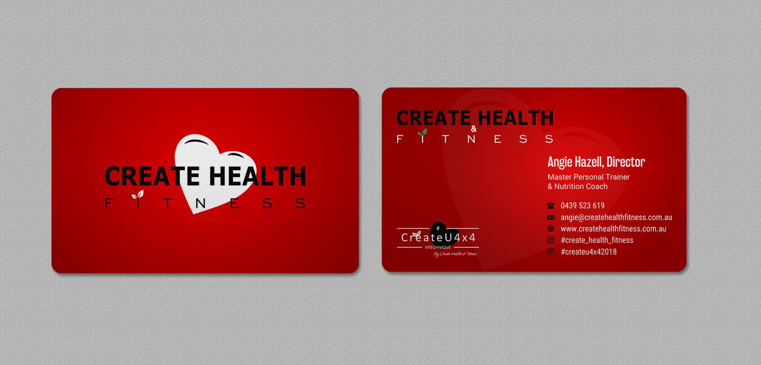 Design de Carte de Visite par INDIAN_Ashok pour Create Health & Fitness | Design #17912659