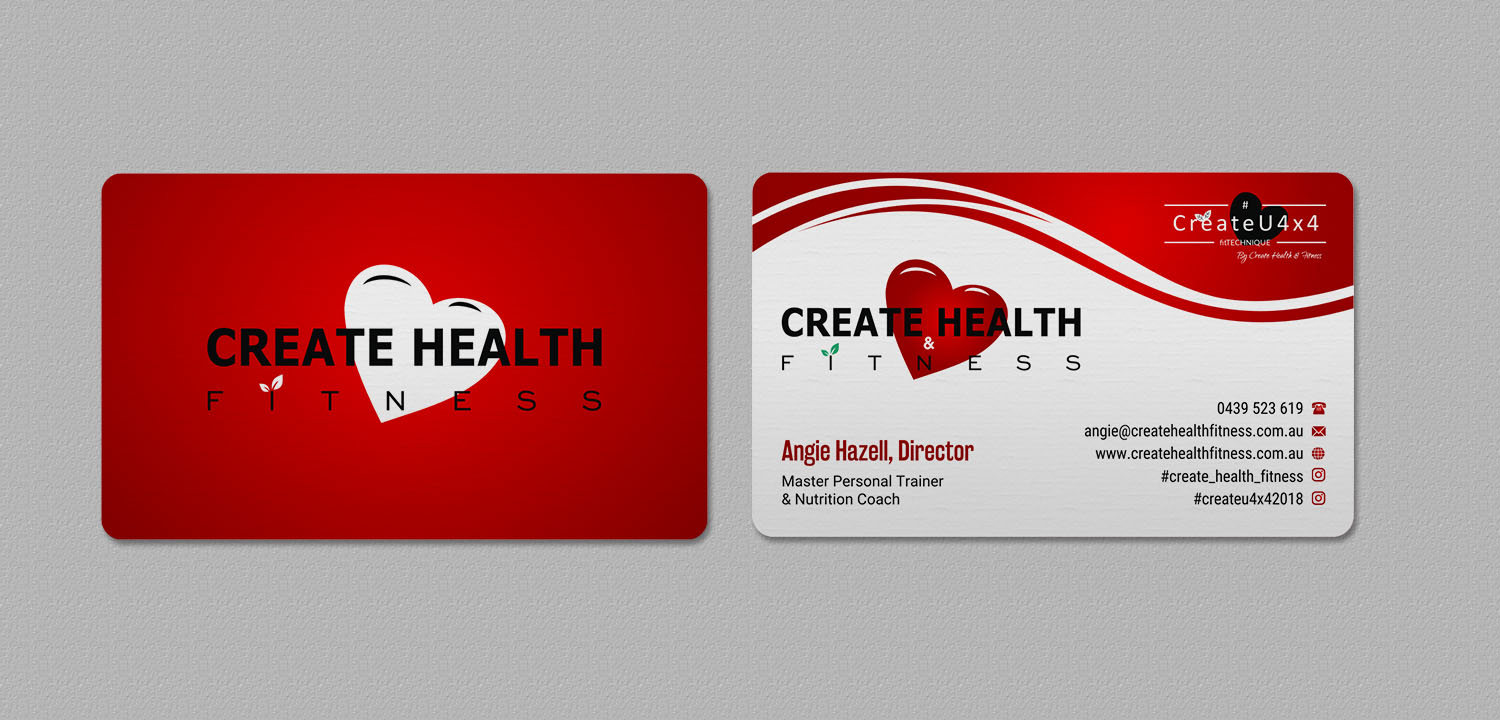 Design de Carte de Visite par INDIAN_Ashok pour Create Health & Fitness | Design #17912663