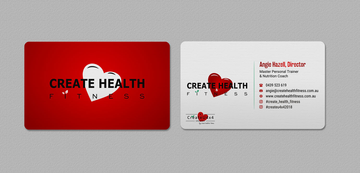 Business Card Design by INDIAN_Ashok for Create Health & Fitness | Design #17912664