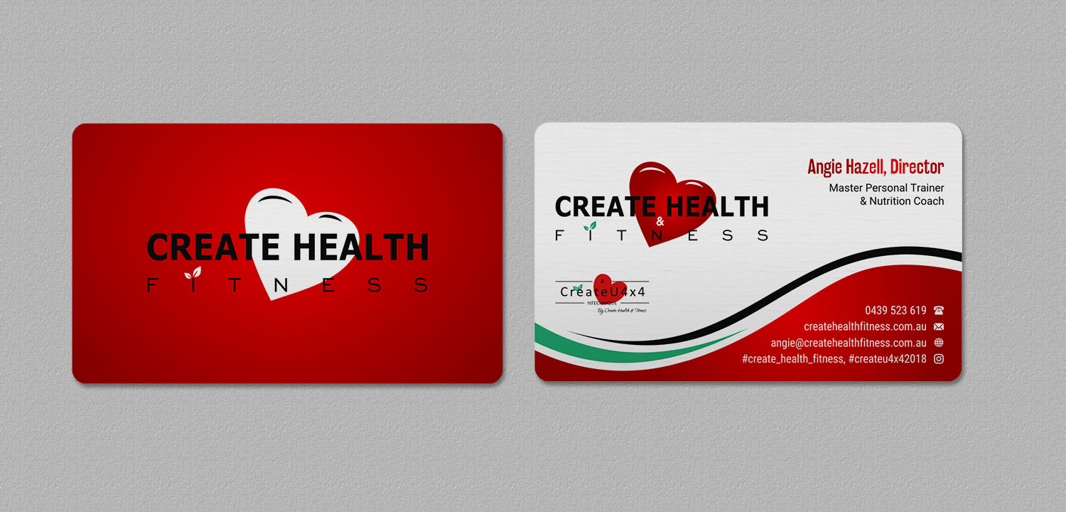 Business Card Design by INDIAN_Ashok for Create Health & Fitness | Design #17912666