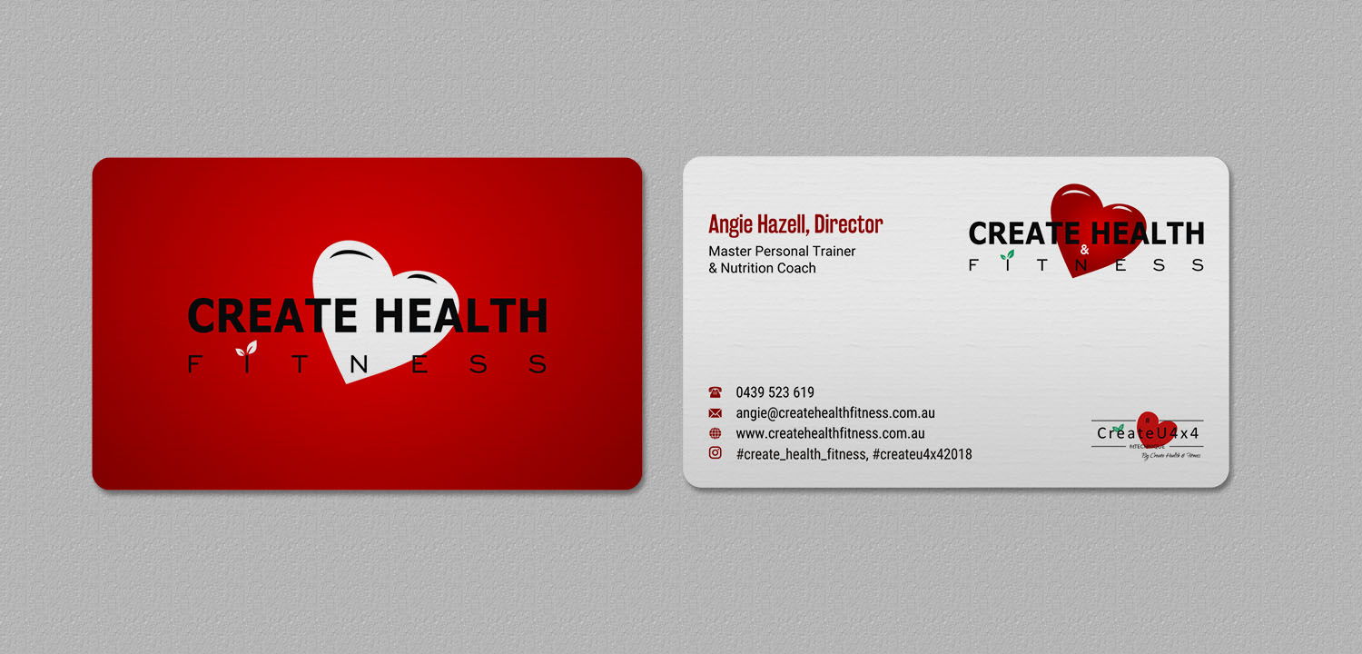 Business Card Design by INDIAN_Ashok for Create Health & Fitness | Design #17912667