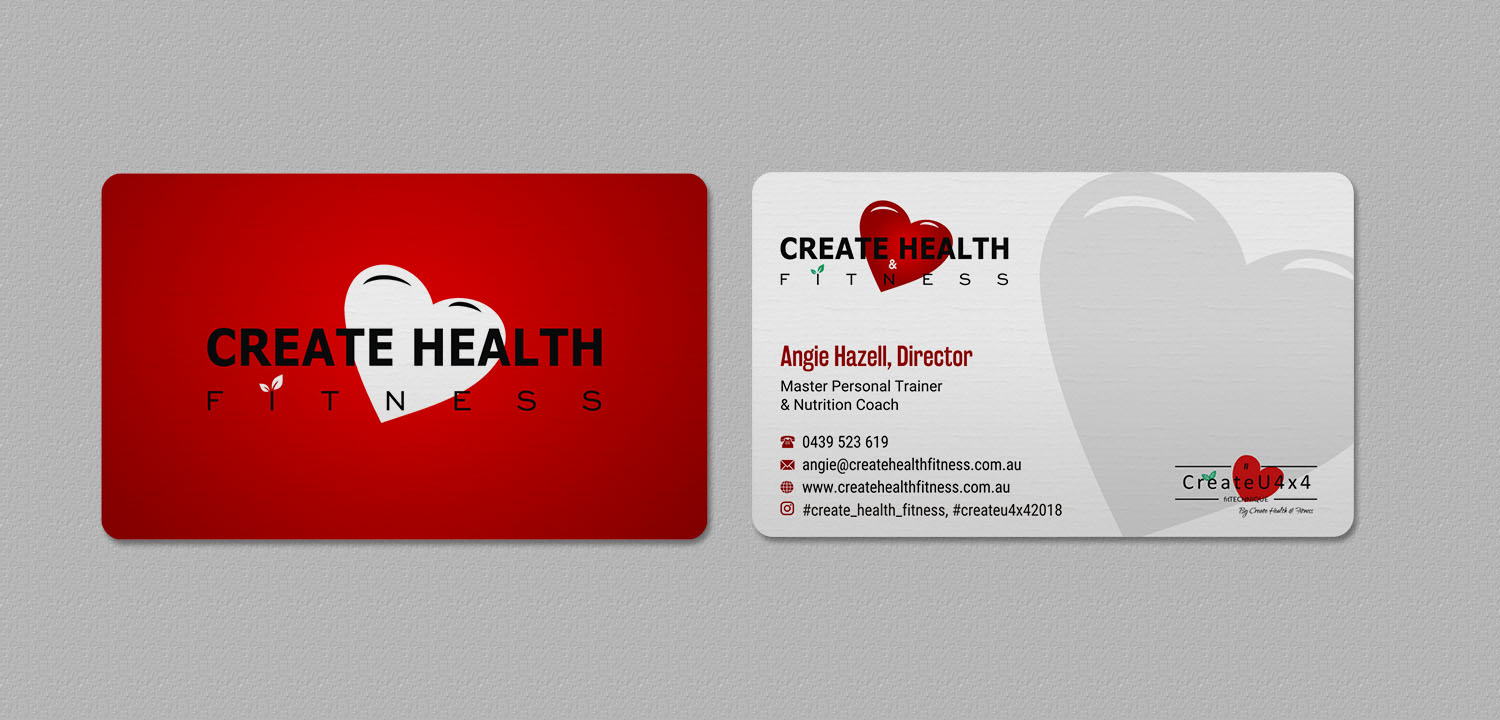 Business Card Design by INDIAN_Ashok for Create Health & Fitness | Design #17912668