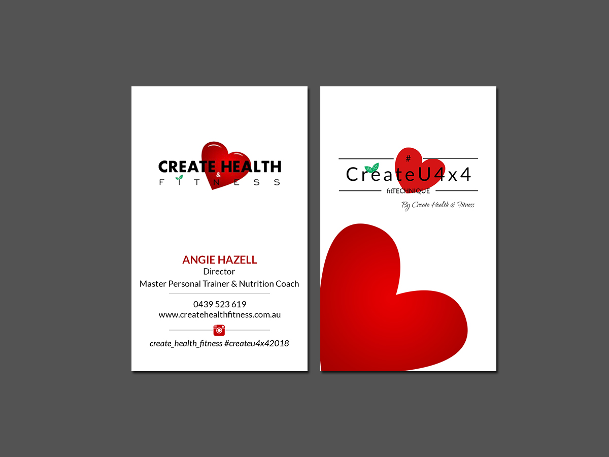 Business Card Design by Creations Box 2015 for Create Health & Fitness | Design #17916672