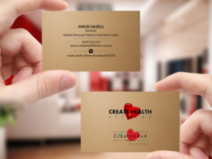 Design de Carte de Visite par Creations Box 2015 pour Create Health & Fitness | Design : #17916679