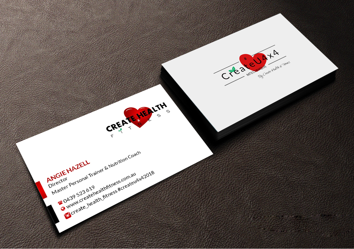 Business Card Design by Creations Box 2015 for Create Health & Fitness | Design #17916682