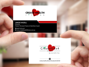 Design de Carte de Visite par Creations Box 2015 pour Create Health & Fitness | Design : #17916683