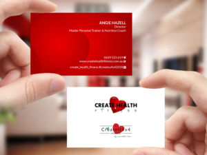Design de Carte de Visite par Creations Box 2015 pour Create Health & Fitness | Design : #17916686