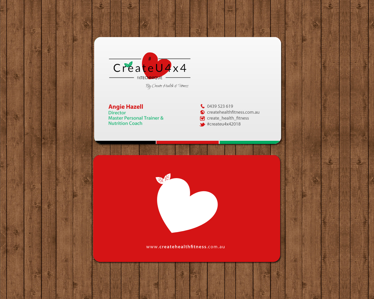 Design de Carte de Visite par chandrayaan.creative pour Create Health & Fitness | Design #17912804