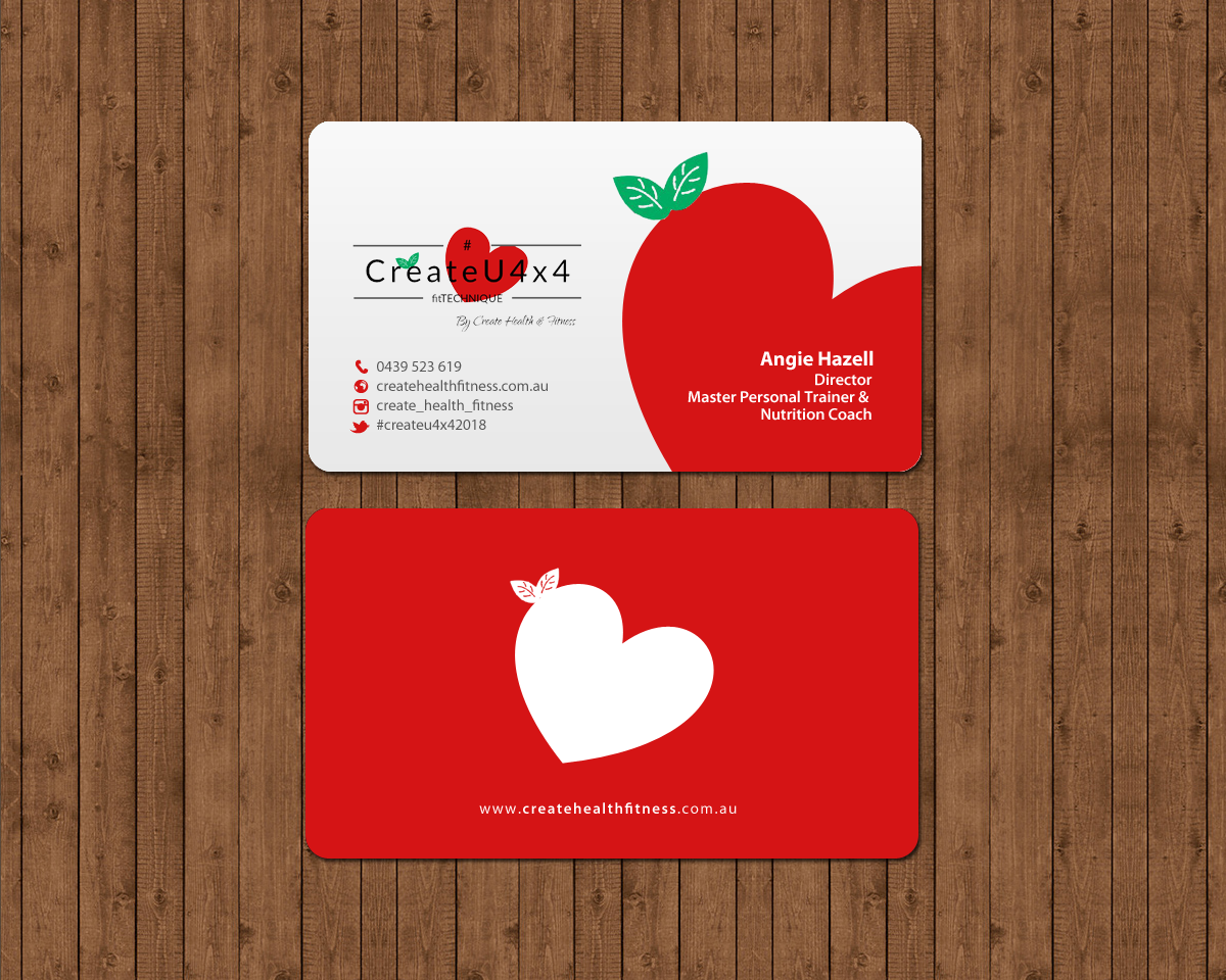 Design de Carte de Visite par chandrayaan.creative pour Create Health & Fitness | Design #17912875