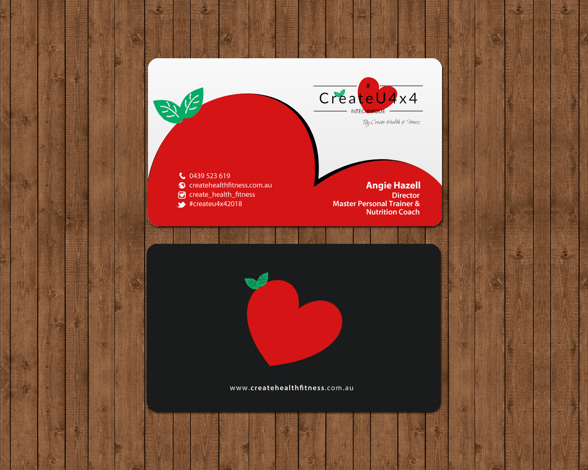 Design de Carte de Visite par chandrayaan.creative pour Create Health & Fitness | Design #17912876